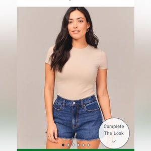 Abercrombie high rise mom shorts